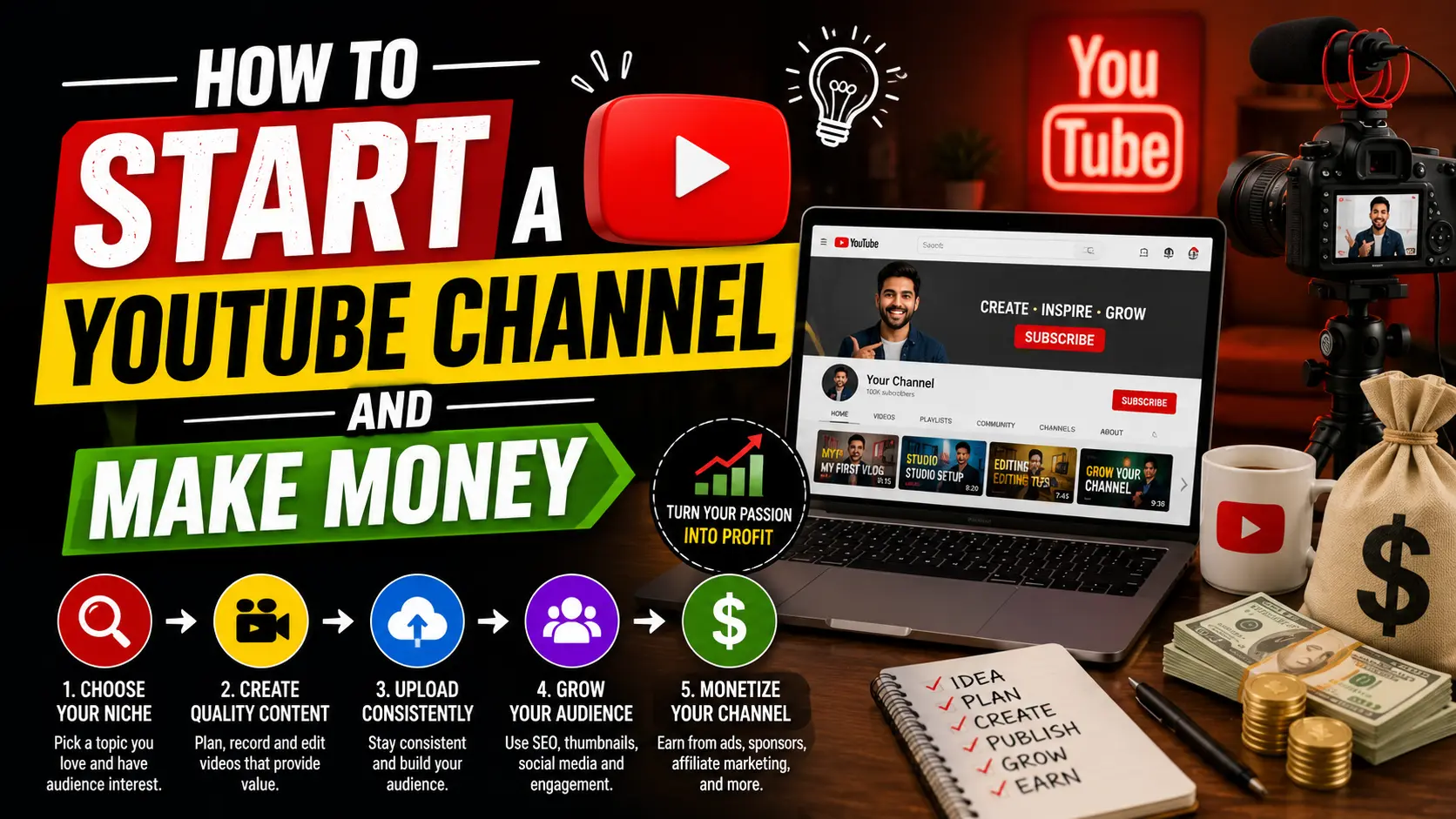 How to Start a YouTube Channel and Make Money